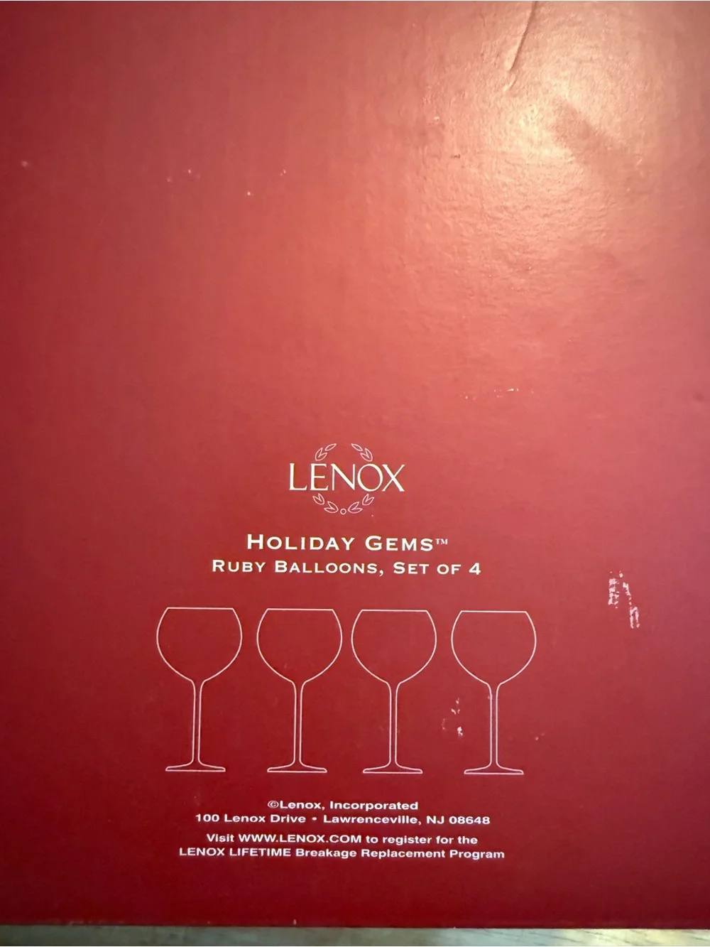 Lenox Ruby Red Wine Glass